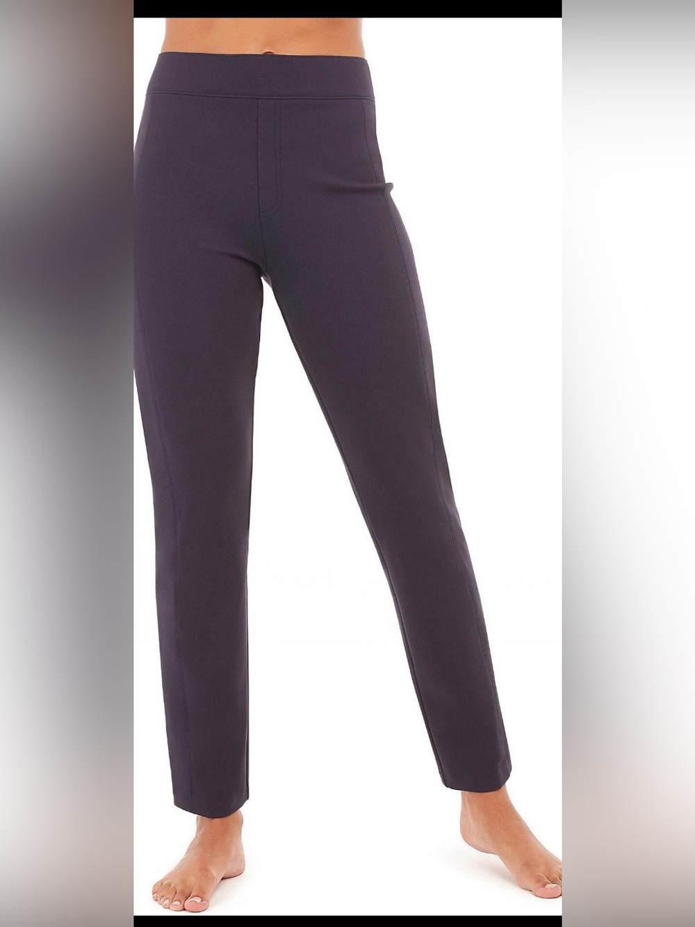 Spanx Perfect Pant Black Ponte Straight Leg Pull-On Trouser Small NWOT